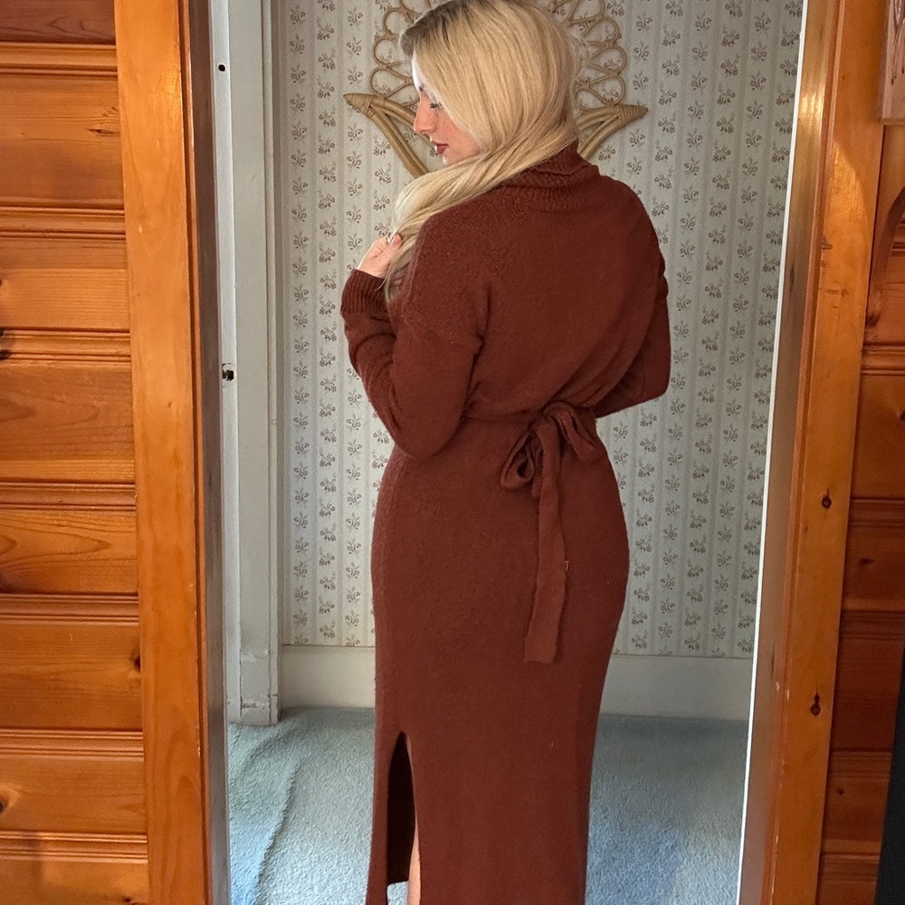Long sleeve sweater dress